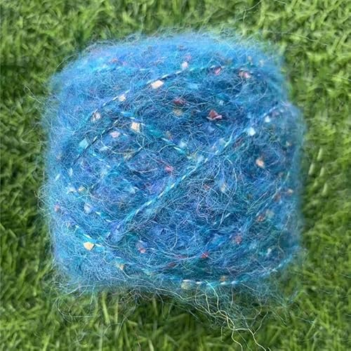 300/600g Mohair Pailletten Garn Bunte Dicke Weiche Plüsch Pailletten Wolle Faden Für DIY Hand Stricken Pullover Schal hut Häkeln Linie von SUKORI