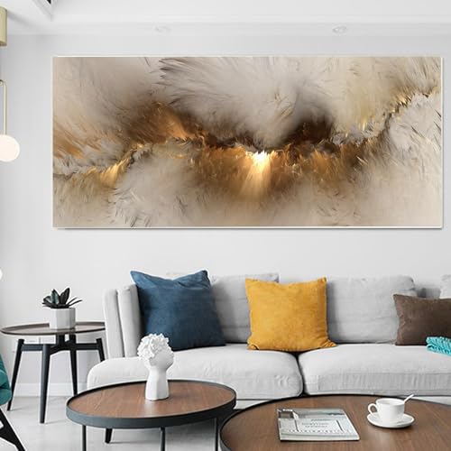 SUKPDJO Nordic Luxury Gold Leinwand Bilder,Wandbilder Gold Leinwand Gemälde,Modern Abstrakte Leinwand Kunst Poster Wohnzimmer Deko,Kein Rahmen (B,30x60 cm No Frame) von SUKPDJO