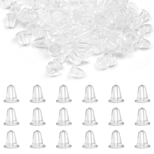 500 Stück Ohrring Stopper Ohrstecker Schnalle Universal Ohrring Sicherheit Ohrring Kugel Ohrstecker Für Damen Verschluss Ohrring Stopper Kunststoff 4x4mm von SULIUDAJI