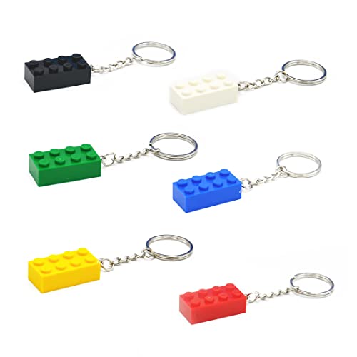 SULIUDAJI 6 Stück Brick Keyrings Brick Keychain Ziegelstein Schlüsselanhänger für Geburtstag Party Bag Fillings Belohnungen Party Supplies Anhänger Dekoration Geschenke von SULIUDAJI