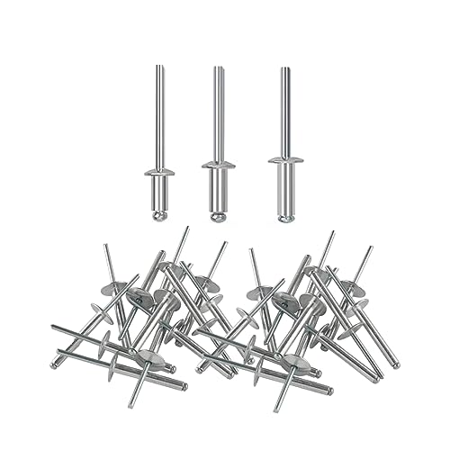 SULIUDAJI 60 Stück Aluminium-Blindnieten, Pop-Nieten Mit Offenem Ende, Packung,Nieten Aluminium,3 Größen Silber Blindnieten Set von SULIUDAJI