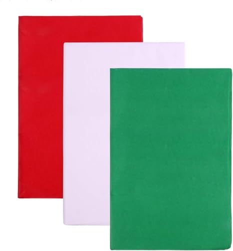 SULOLI Weihnachtliches Seidenpapier Set,60 Blatt Transparentpapier,50 x 35 cm Tissue Paper für DIY und Basteln,Geschenktüten,Dekorationen,Geschenkpapier von SULOLI