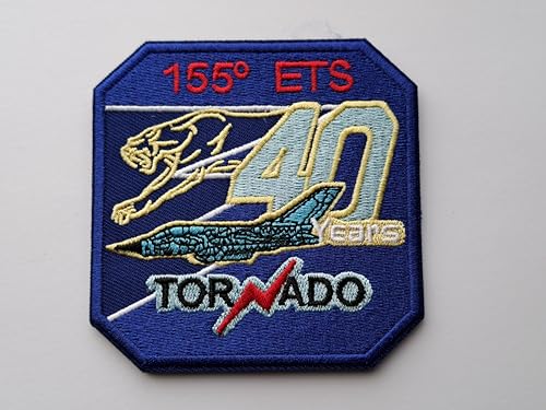 SUMA SHOP - Italienische AirForce Patch Bestickt Luftfahrt Militär TORNADO 6 Stormo 155 Gruppe -Replik von SUMA SHOP