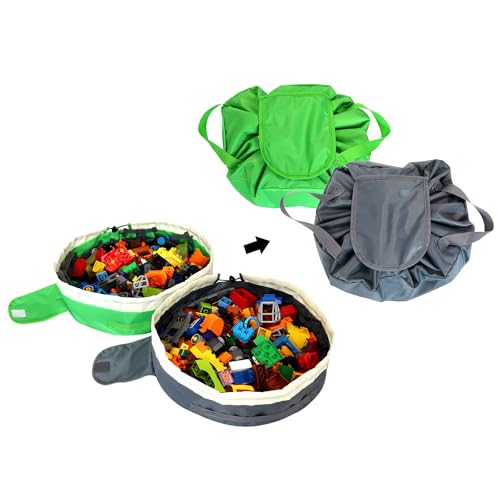 Sack Spielzeug Aufbewahrung Teppich Tasche für Lego － Kinder Spieldecke Aufraeumsack für Duplo Tragbare Lazy Speicherung Tasche als Geschenk von SUMBABO