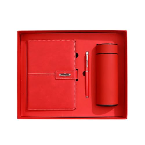 SUMEWDA BUKODAZ Business-Notizbuch-Geschenkbox-Becher-Set Mit Handgeschenk-Büro-Notizblock(Orange) von SUMEWDA