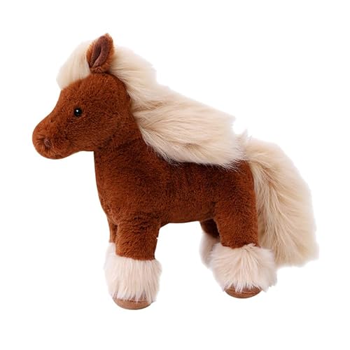 SUMKTO Niedliches Pferd Plüsch Puppen Gefülltes Tier Hohe Qualität Super Realistisches Pony Plüsch Spielzeug Klassisches Geburtstags Geschenk für Kinder von SUMKTO