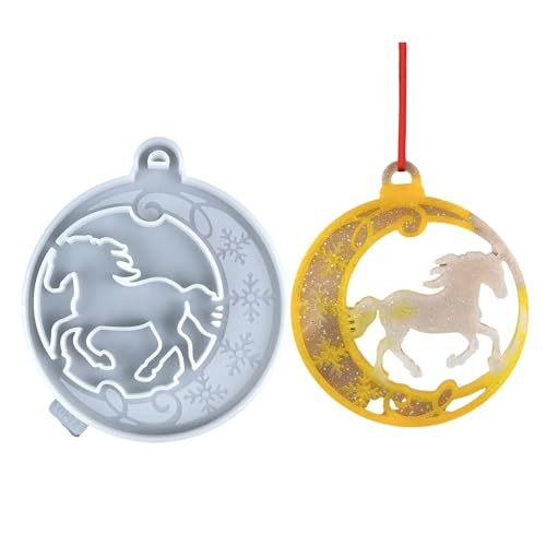 Handgefertigte Schmuck-Dekoration, Schlüsselanhänger, Epoxidharz, Weihnachtsbaum, Pferd, Anhänger, Form-Zubehör von SUMMITDRAGON