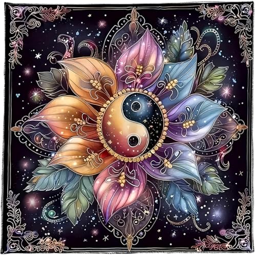 SUMMITDRAGON Divinationen Tischdecke Blumenscheibe Astrologie Tarotkarte Tischdecke Altars Stoff Göttlichkeit Brettspiel Accessoire SUMMITDRAGON Divinationen Tischdecke Blumenscheibe Astrologie Tarotkarte Tischdecke Altars Stoff Göttlichkeit Brettspiel Accessoire von SUMMITDRAGON