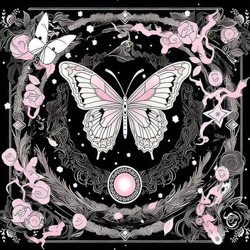 SUMMITDRAGON Divinationen Tischdecke Schmetterlingsmuster Astrologys Tarotkarten Tischdecke Altars Stoff Göttlichkeit Brettspiel Accessoire SUMMITDRAGON Divinationen Tischdecke Schmetterlingsmuster Astrologys Tarotkarten Tischdecke Altars Stoff Göttlichkeit Brettspiel Accessoire von SUMMITDRAGON