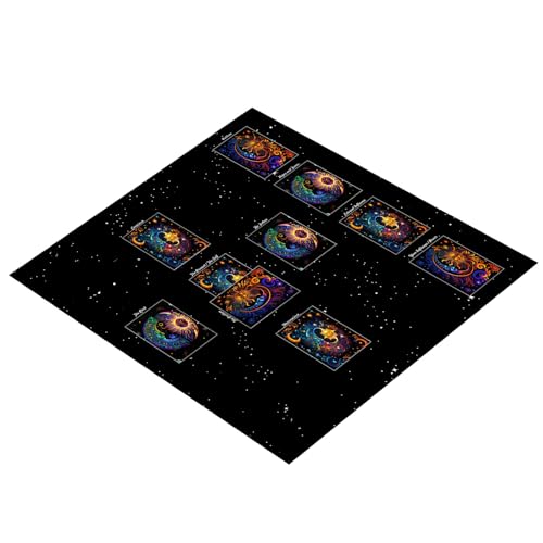 SUMMITDRAGON Tarots Tischdecke Multifunktions Divinationen Tischtuch 50x50/60x60/75x75cm Brettspiel Oracles Kartenpolster Runes Tischmatte von SUMMITDRAGON