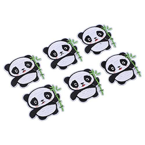 6PCS Panda Patch Panda Muster DIY Nähen Patches Baumwolle Kleidung Custom für Rucksäcke Taschen von SUNGOOYUE