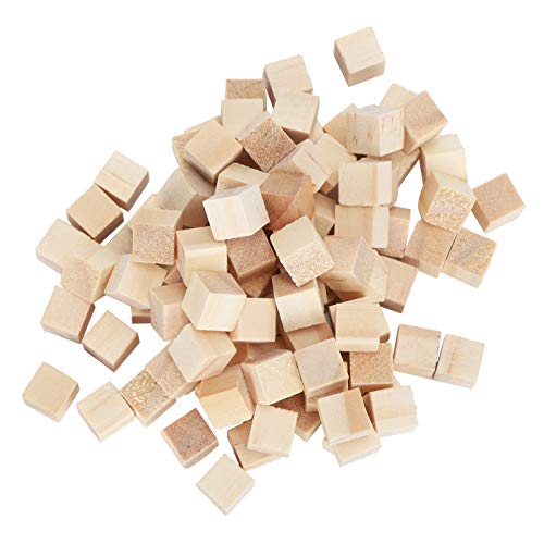 Holzwürfel, Kiefernquadratblöcke Blöcke für Frühkindliche Puzzle Spielzeug 10 Mm für Kinderpartys (100pcs) von SUNGOOYUE