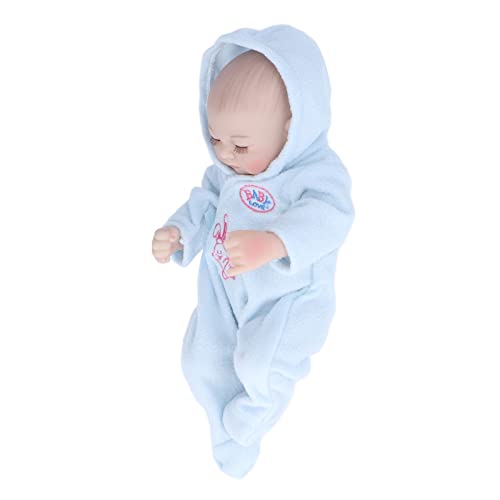 SUNGOOYUE 10 Zoll Lebensechte Wiedergeborene Puppen aus Weichem Silikon mit Zarten Gesichtsdetails, Babypuppen-Spielzeug-Pyjama (10 Zoll großer Blauer Junge mit geschlossenen) von SUNGOOYUE