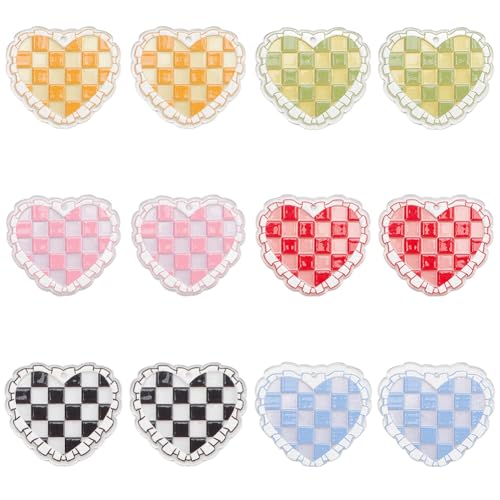 SUNNYCLUE 1 Box 12 Stück 6 Farben Karierter Herzanhänger Acryl Anhänger Herzen 35mm Kunststoff Transparent Liebe Schwarze Rennflagge Anhänger Für Schmuckherstellung Valentinstag Halsketten Armbänder SUNNYCLUE 1 Box 12 Stück 6 Farben Karierter Herzanhänger Acryl Anhänger Herzen 35mm Kunststoff Transparent Liebe Schwarze Rennflagge Anhänger Für Schmuckherstellung Valentinstag Halsketten Armbänder von SUNNYCLUE