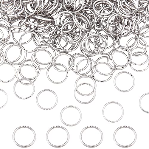 SUNNYCLUE 1 Box 310 Stück Edelstahl Biegeringe 10 mm Offene Biegeringe Verbindungsstücke Kettenhemd Biegeringe Bulk Für Die Schmuckherstellung Schlüsselanhänger Armbänder Halsketten Ohrringe Spaltring von SUNNYCLUE