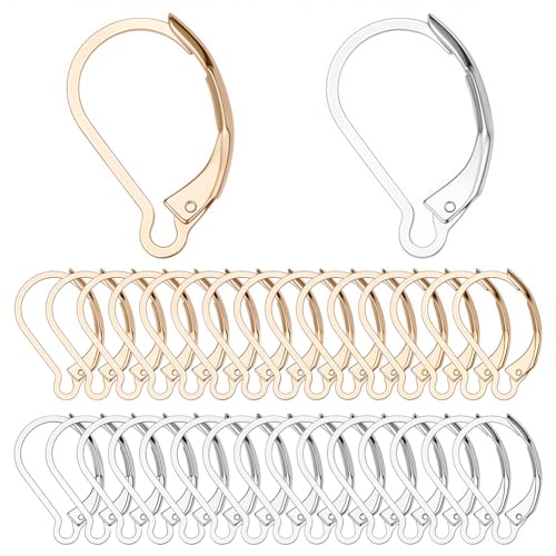 SUNNYCLUE 1 Box 60 Stück Silber 24 Karat Vergoldetes Französisches Ohrringhaken Brisur Ohrringzubehör Brisuren 6.5x10 mm Ohrhaken Mit Hebel Für Die Schmuckherstellung DIY Ohrringe Häkeln Maschenmarkie SUNNYCLUE 1 Box 60 Stück Silber 24 Karat Vergoldetes Französisches Ohrringhaken Brisur Ohrringzubehör Brisuren 6.5x10 mm Ohrhaken Mit Hebel Für Die Schmuckherstellung DIY Ohrringe Häkeln Maschenmarkie von SUNNYCLUE