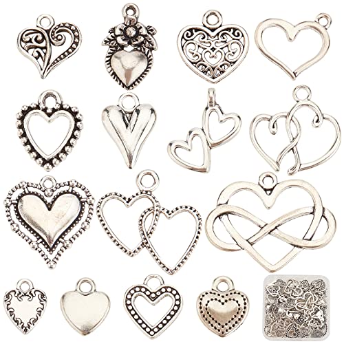 SUNNYCLUE 1 Box 90 Stück 15 Stile Antik Silber Herz Charms Hohl Liebes Charms Herzförmiger Tibetischer Stil Legierungs Charm Für Schmuckherstellung Charms Valentinstag Hochzeitsgeschenke Handgemachtes SUNNYCLUE 1 Box 90 Stück 15 Stile Antik Silber Herz Charms Hohl Liebes Charms Herzförmiger Tibetischer Stil Legierungs Charm Für Schmuckherstellung Charms Valentinstag Hochzeitsgeschenke Handgemachtes von SUNNYCLUE