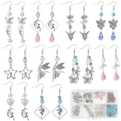 SUNNYCLUE 1 Box DIY 10 Paar Ohrring Bastelsets Feen Anhänger Engelsflügel Anhänger Weihnachts Schutzengel Anhänger Blumen Abstandshalter Aus Glas Für Schmuckherstellungssets Für Erwachsene DIY Ferienb SUNNYCLUE 1 Box DIY 10 Paar Ohrring Bastelsets Feen Anhänger Engelsflügel Anhänger Weihnachts Schutzengel Anhänger Blumen Abstandshalter Aus Glas Für Schmuckherstellungssets Für Erwachsene DIY Ferienb von SUNNYCLUE