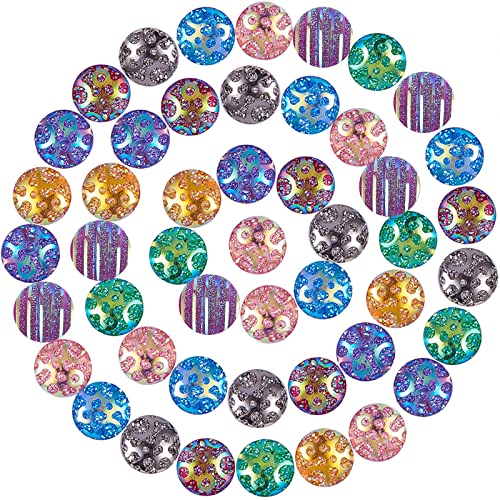 SUNNYCLUE 160 stücke 8 Farbe (20 stücke/Farbe) 12mm Harz der Flachen Rückseite Cabochons Faux Druzy Dome Cabochons Irisierende Cameo Sparkly für DIY Ohrring Armband Halskette Schmuckherstellung von SUNNYCLUE