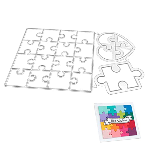 SUNPRETTY Liebe Puzzle Metall Stanzformen Schablone DIY Sammelalbum Album Papier Karte Vorlage Sammelalbum Stempel von SUNPRETTY