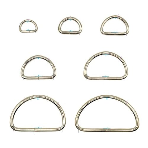 10 Stück/Packung, drahtgeformter D-Ring aus Metall, rechteckige Schlaufen, dreieckiger Schieberversteller, nicht geschweißte Gürtelschnalle, Gurtbandgröße 10 mm, D-Ring, Silber von SUOCMG