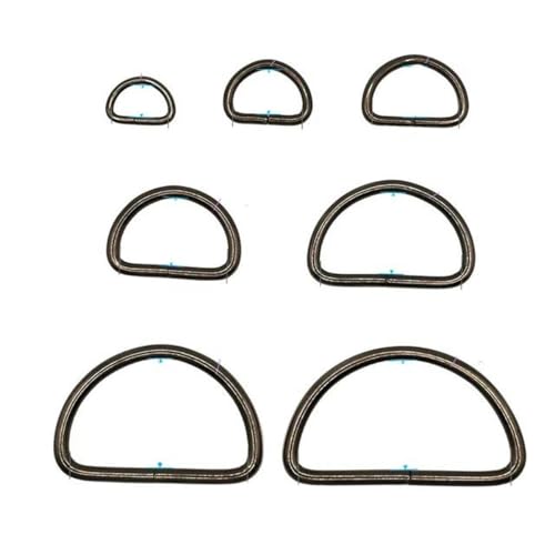 10 Stück/Packung, drahtgeformter D-Ring aus Metall, rechteckige Schlaufen, dreieckiger Schieberversteller, nicht geschweißte Gürtelschnalle, Gurtbandgröße 12 mm, D-Ring, schwarzes Pistolenmuster von SUOCMG