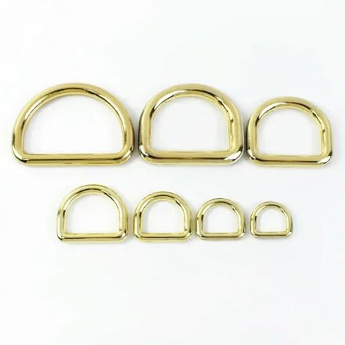 10 Stück 10–50 mm Außendurchmesser, Ring, Metallschnallen, Rucksackgurt, Gürtel, Hundehalsband, Gurtband, Verschluss, DIY, Lederhandwerk, Taschen, Zubehör-32 mm-Blasshellgold von SUOCMG