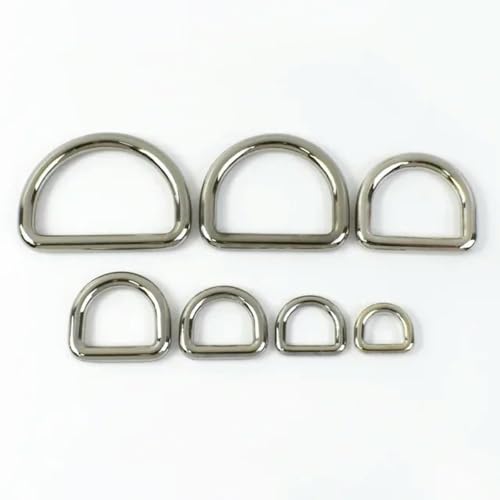 10 Stück 10–50 mm Außendurchmesser, Ring, Metallschnallen, Rucksackgurt, Gürtel, Hundehalsband, Gurtband, Verschluss, DIY Lederhandwerk, Taschen, Zubehör-32 mm-Silber von SUOCMG