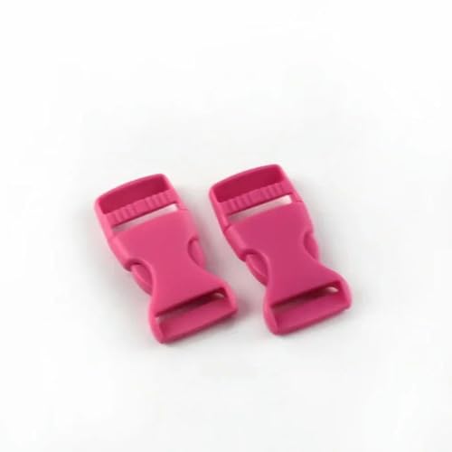 10 Stück 15–38 mm farbige Schnallen aus Gurtband, verstellbare Entriegelungsschnallen, Taschengurt, Sicherheitsgurt, Hundehalsband, DIY-Bastelzubehör-32 mm-B47-Pink von SUOCMG