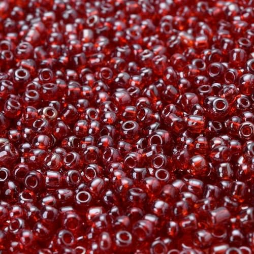 300/600/1500 Stück 3 mm Mix Rot Charm Tschechische Glasperlen Runde lose Perle für DIY Schmuckherstellung Ohrringe Armbänder Zubehör-3-300 Stück von SUOCMG