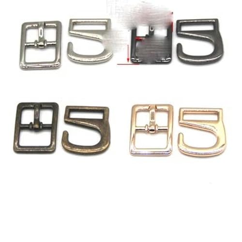 8 Sets Metallschnalle mit 9 Haken zum Ausbessern von Schuhen, Taschen, Gürtelschnallen, Dekoration, DIY-Schuhzubehör, Nähen-Nr. 026A, 12 mm, 8 Sets von SUOCMG