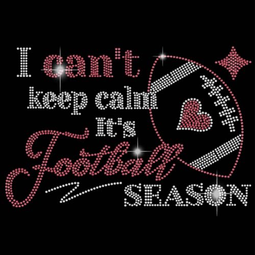 SUPERDANT American Football Bügelbilder Strass Transferaufkleber Fußball Bling Aufkleber T Shirt Kristall Wärmeübertragung Hot Fix Aufkleber Sport Thema Diamant Aufkleber DIY Geschenke von SUPERDANT