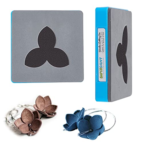 SUPERDANT Blume Leder Stanzformen Ohrringe Stanzformen Trillium Ohrringe Schmuck Leder Stanzform Haarschmuck Anhänger Schlüsselanhänger Stanzen Für Frauen Mädchen DIY Kunsthandwerk von SUPERDANT