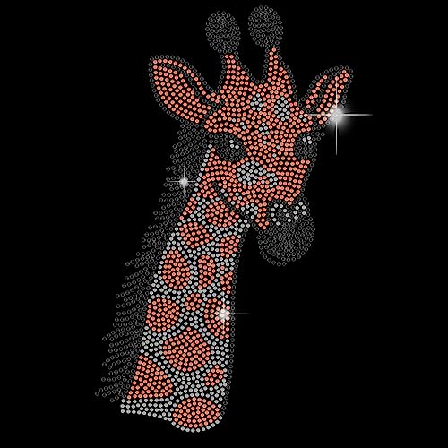 SUPERDANT Bunte Giraffen-Strass-Wärmeübertragung, Tier, zum Aufbügeln, Kostümdekoration, Hotfix-Applikation, DIY, Transfer-Aufkleber für T-Shirts, Vorlage für Kleidung, Taschen, Hosen von SUPERDANT