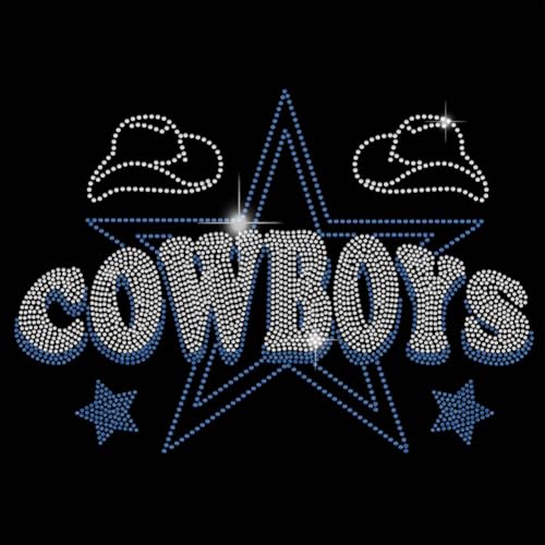 SUPERDANT Cowboys Strass Transfer Zum Aufbügeln Stern Bling Aufkleber Kristall Wärmeübertragung Western Cowboy T Shirt Hotfix Aufkleber Kristall Dekor Für Kleidung Weste Jacke Tasche DIY Kunsthandwerk von SUPERDANT