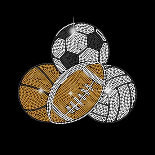 SUPERDANT Strass Transferfolie Zum Aufbügeln Für Fußball Volleyball Basketball Rugby Bling Strass T Shirt Transferfolie Strass Transferfolie Zum Aufbügeln Wärmeübertragung Hotfix Aufkleber Kristall von SUPERDANT