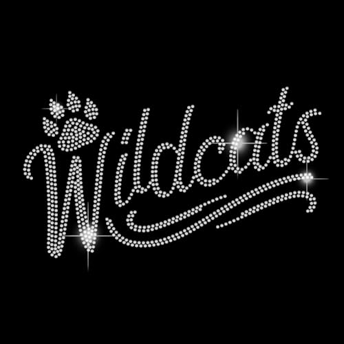 SUPERDANT Wildcats Bügeln Auf Strass Transfer Tierpfote Bling Aufkleber Für Mädchen T-Shirt Kristall DIY Wärmeübertragungsaufkleber Kristall Dekor Für Kleidung Tragetasche DIY Geschenke von SUPERDANT