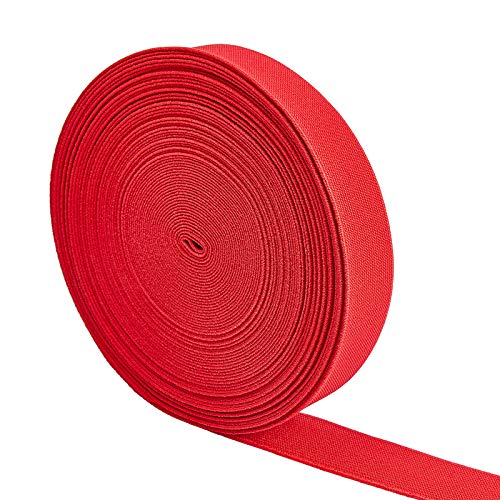 SUPERFINDINGS 17.5Yard Ultra Breites Dickes Flaches Gummiband Schweres Stretch Gummiband Mit Hoher Elastizität Für Haargummis Stirnbänder Gurtband Kleidungsnähzubehör Rot 1.18 Zoll von SUPERFINDINGS