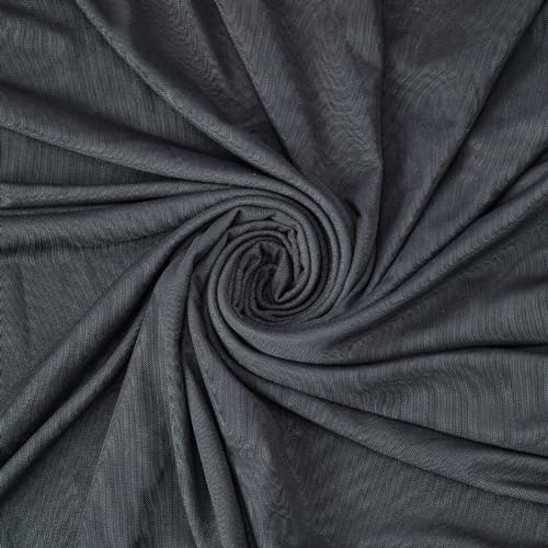 SUPERFINDINGS Stretch Power Mesh 1.7x1m Power Mesh Stoff Schwarz Elastisches Netzgewebe 4-Wege-Stretch-Polyester für Kleidung Nähen Kleidung von SUPERFINDINGS