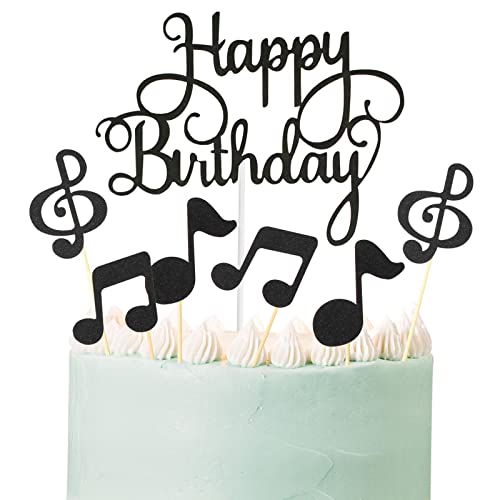 Happy Birthday Note Cake Topper Musik Geburtstag Party Kuchen Dekoration Musik Hobby Party Supplies von SUPOOBE