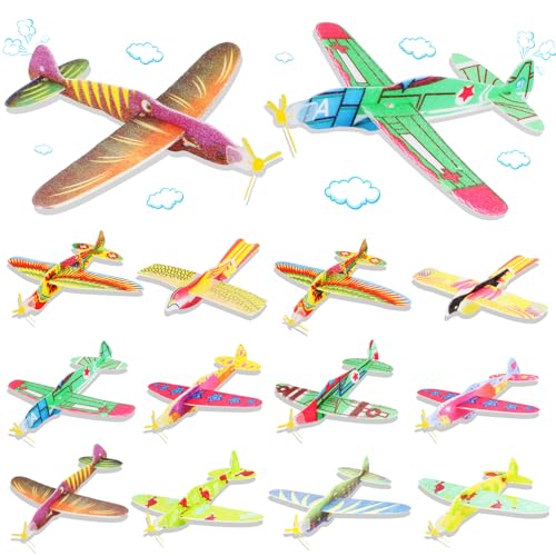 SUPRROW 12x Styroporflieger,Styroporflieger Styropor, Gleiter Flieger,Styropor-Flieger,ideal als Mitgebse,Gleitflugzeuge für Kinder für Mitgebsel Überraschung von SUPRROW