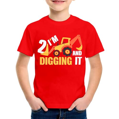 SUPTTING Kinder T-Shirt I'M 2 AND DIGGING IT Schriftzug Bagger Nummer 2 Kurzarm Oberteil Jungen Freizeitshirt Shirt Jahre Geburtstagsgeschenk Outfit Stoff Top Baustelle Fahrzeug Thema SUPTTING Kinder T-Shirt I'M 2 AND DIGGING IT Schriftzug Bagger Nummer 2 Kurzarm Oberteil Jungen Freizeitshirt Shirt Jahre Geburtstagsgeschenk Outfit Stoff Top Baustelle Fahrzeug Thema von SUPTTING