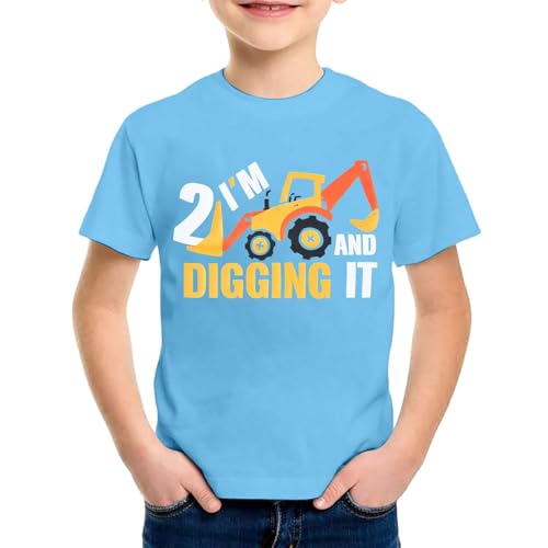 SUPTTING Kinder T-Shirt I'M 2 AND DIGGING IT Schriftzug Bagger Nummer 2 Kurzarm Oberteil Jungen Freizeitshirt Shirt Jahre Geburtstagsgeschenk Outfit Stoff Top Baustelle Fahrzeug Thema SUPTTING Kinder T-Shirt I'M 2 AND DIGGING IT Schriftzug Bagger Nummer 2 Kurzarm Oberteil Jungen Freizeitshirt Shirt Jahre Geburtstagsgeschenk Outfit Stoff Top Baustelle Fahrzeug Thema von SUPTTING