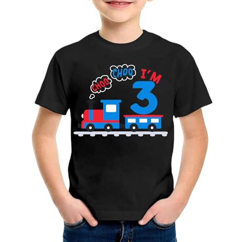 SUPTTING Kinder T-Shirt I'M 3 Aufdruck Schriftzug Zug Rundhals Kurzarm Oberteil Jungen Freizeitshirt Shirt 3 Jahre Geburtstagsgeschenk Outfit Stoff Atmungsaktiv Sommer Top Spielshirt SUPTTING Kinder T-Shirt I'M 3 Aufdruck Schriftzug Zug Rundhals Kurzarm Oberteil Jungen Freizeitshirt Shirt 3 Jahre Geburtstagsgeschenk Outfit Stoff Atmungsaktiv Sommer Top Spielshirt von SUPTTING