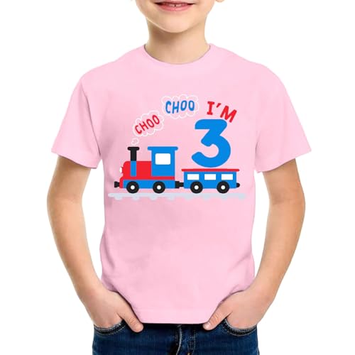 SUPTTING Kinder T-Shirt I'M 3 Aufdruck Schriftzug Zug Rundhals Kurzarm Oberteil Jungen Freizeitshirt Shirt 3 Jahre Geburtstagsgeschenk Outfit Stoff Atmungsaktiv Sommer Top Spielshirt SUPTTING Kinder T-Shirt I'M 3 Aufdruck Schriftzug Zug Rundhals Kurzarm Oberteil Jungen Freizeitshirt Shirt 3 Jahre Geburtstagsgeschenk Outfit Stoff Atmungsaktiv Sommer Top Spielshirt von SUPTTING