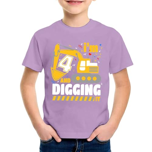 SUPTTING Kinder T-Shirt I'M 4 AND DIGGING IT Aufdruck Bagger Nummer 4 Rundhals Kurzarm Oberteil Jungen Freizeitshirt Shirt Jahre Geburtstagsgeschenk Outfit Stoff Sommer Top Baustelle Thema SUPTTING Kinder T-Shirt I'M 4 AND DIGGING IT Aufdruck Bagger Nummer 4 Rundhals Kurzarm Oberteil Jungen Freizeitshirt Shirt Jahre Geburtstagsgeschenk Outfit Stoff Sommer Top Baustelle Thema von SUPTTING