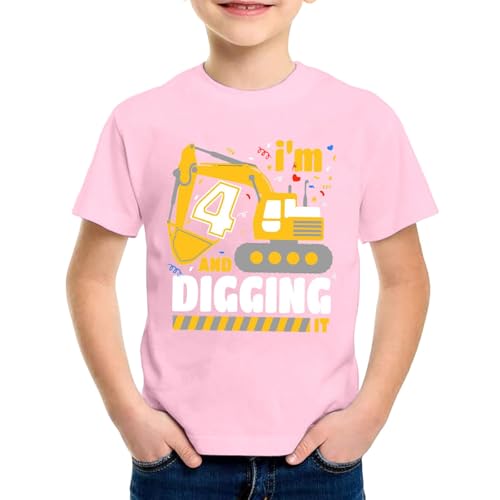 SUPTTING Kinder T-Shirt I'M 4 AND DIGGING IT Aufdruck Bagger Nummer 4 Rundhals Kurzarm Oberteil Jungen Freizeitshirt Shirt Jahre Geburtstagsgeschenk Outfit Stoff Sommer Top Baustelle Thema SUPTTING Kinder T-Shirt I'M 4 AND DIGGING IT Aufdruck Bagger Nummer 4 Rundhals Kurzarm Oberteil Jungen Freizeitshirt Shirt Jahre Geburtstagsgeschenk Outfit Stoff Sommer Top Baustelle Thema von SUPTTING