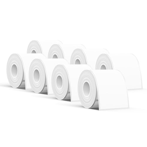 SUPVAN KATASYMBOL T50M Pro Etikettenband Papier, Wasserfeste Etikettenfür Heim, Schule, Büro, 40 mm x 30 mm, 250 Etiketten/Rolle(Weiß) 8 Pack von SUPVAN