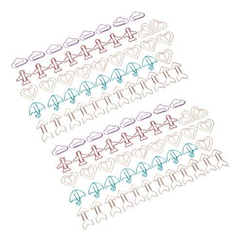 4 Niedliche Büroklammern in Verschiedenen Stilen und Farben. Entzückende Galvanisierte Büroklammern für Zuhause, Schule, Büro von SUPYINI