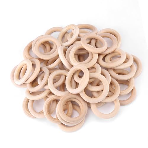 50 Holzhandwerksholzringe, Unvollendete Runde Kreise DIY -Vorräte für Holzhandwerk, Hochwertiges Material, Komfortables Gefühl, Ideal für Handwerker, Vielseitiger Gebrauch 50 Holzhandwerksholzringe, Unvollendete Runde Kreise DIY -Vorräte für Holzhandwerk, Hochwertiges Material, Komfortables Gefühl, Ideal für Handwerker, Vielseitiger Gebrauch von SUPYINI
